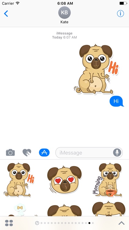 Beanie Babies - Pugsly Sticker Pack for iMessage