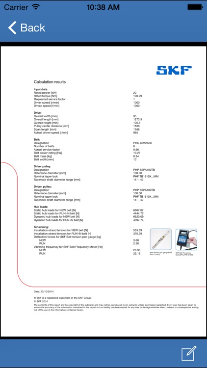 SKF Belt Calc screenshot-4