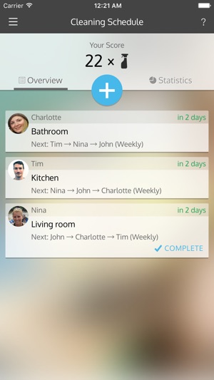 roommate cleaning schedule