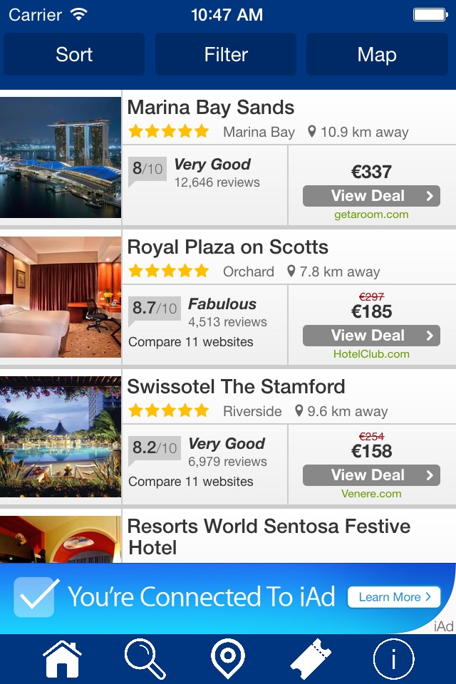 Singapore Hotels + Compare and Booking Hotel for Tonight with map and travel tour screenshot 3