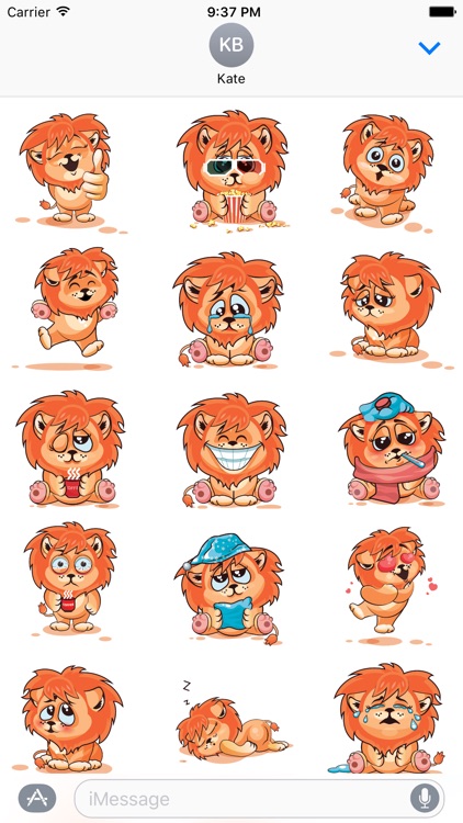 Lion Cub Sticker Pack