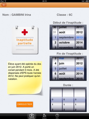 EPS INAPT pour iPad screenshot 2