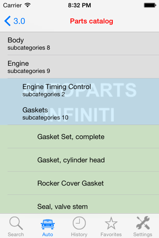 Autoparts for Infiniti screenshot 2