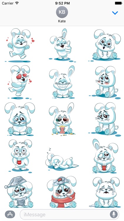 White Bunny Sticker Pack