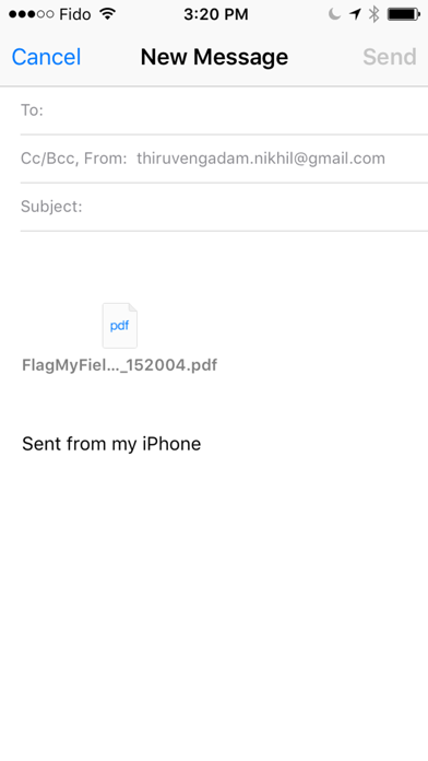How to cancel & delete Flag my field from iphone & ipad 4
