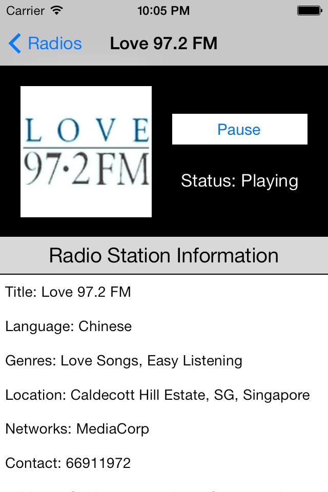 Singapore Radio Live Player (新加坡电台 / 電台) screenshot 4
