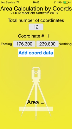 Areas by Coordinates