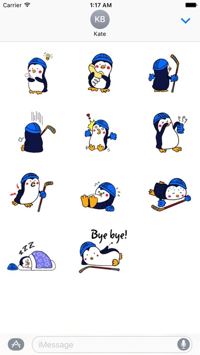 Penguins Love Ice Hockey Emoji screenshot 3
