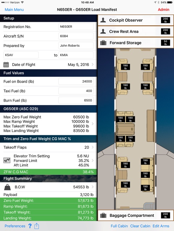 Gulfstream PlaneBalance
