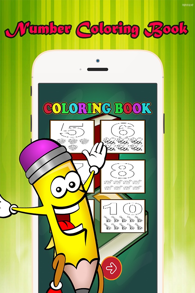 Coloring Book: 123 Write Learn English Number Page screenshot 3