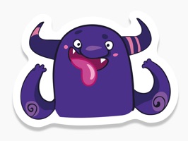 The 40 craziest purple monster stickers to use in your iMessage conversation