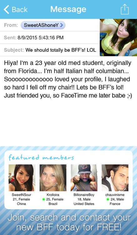 Video Chat BFF Plus! - Social Text Messenger to Match Straight, Gay, Lesbian Singles nearby for FaceTime, Skype, Kik & Snapchat calls screenshot-3