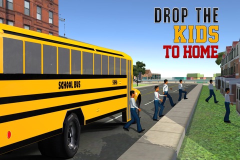 School Bus Driving-City Driver to Pick & Drop Kids screenshot 4