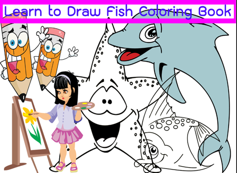 Learn to Draw Fish Coloring Book for Children Games