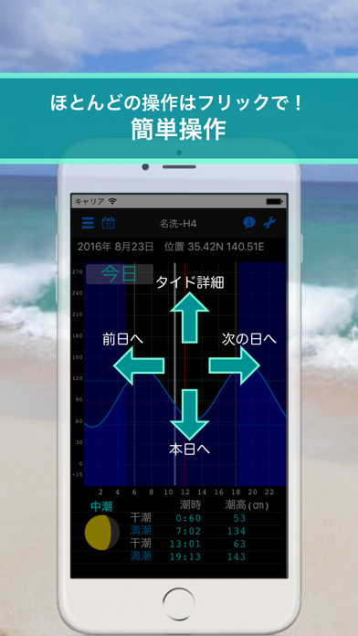 サーフィンや釣りのタイド情報 Simple... screenshot1