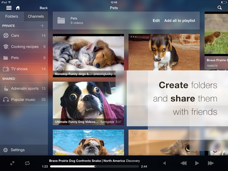 OrganizeTube for iPad