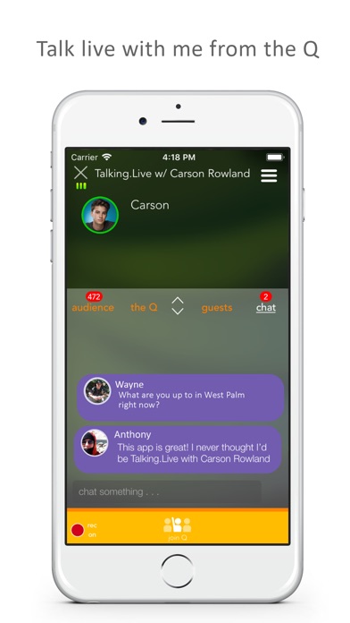Talking.Live w/Carson Rowland screenshot 2