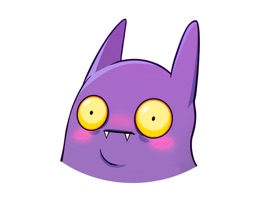 Batty is a little purple bat, as cute and mischievous as it gets