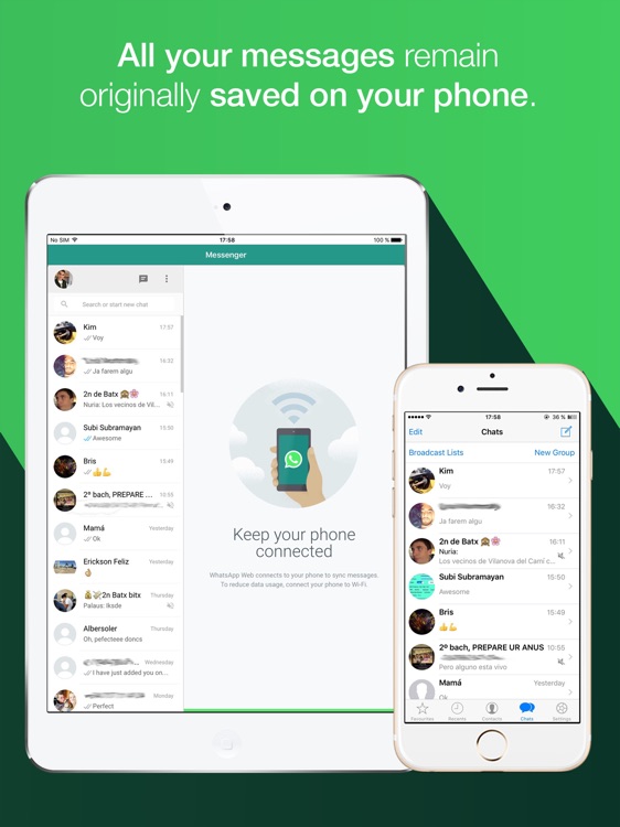 Messenger for WhatsApp - iPad version - Free