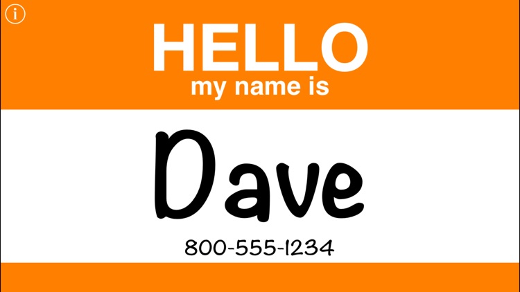 Hello Name Tag - handy Hello My Name Is nametag ID screenshot-3