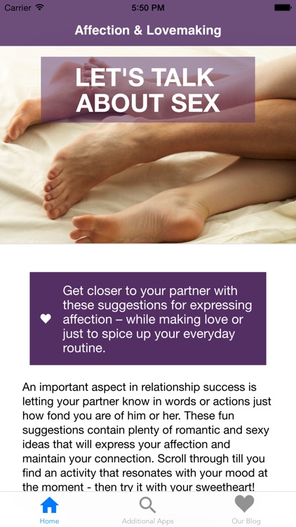 Affection And Lovemaking