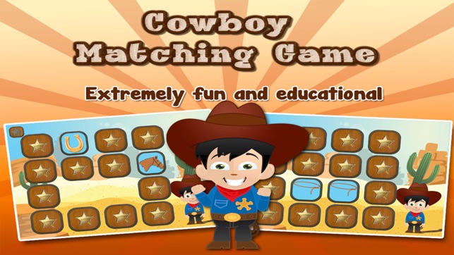 Cowboy Matching and Learning Game for Kids(圖2)-速報App