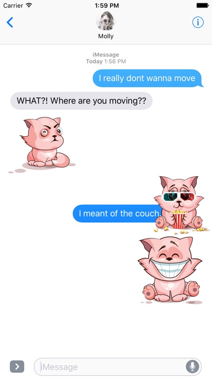 Fluffy The Cat – Cute Kitten Stickers for iMessage