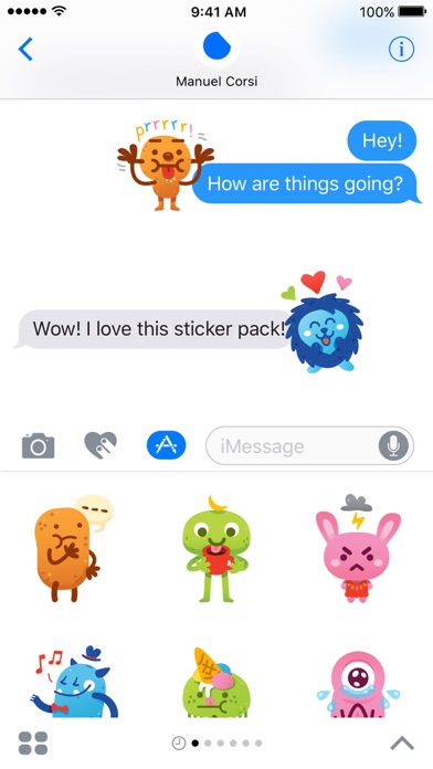 Cute Freak Monsters Emoji screenshot 2