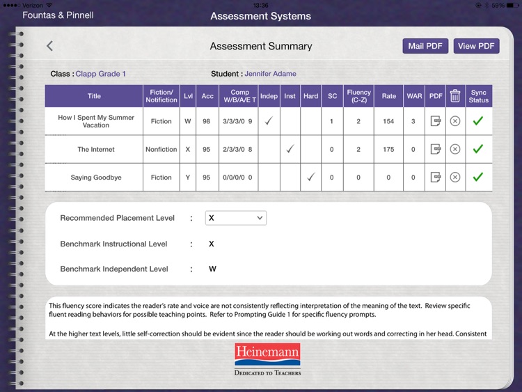 F&P BAS Reading Record Apps screenshot-3