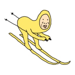 The Winter Sports Man Sticker