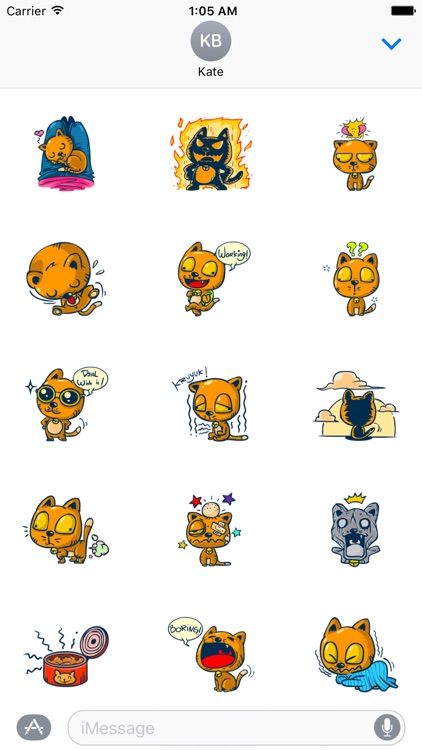 Dooral the silly cat - Stickers for iMessage