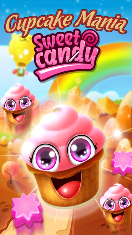 Cup-cake Mania Sweet candy Match 3 Maker Pop Game