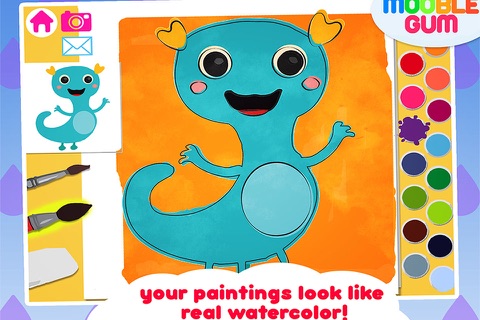 Monster Coloring Book - painting activity for children - learn how to paint funny halloween creature screenshot 2