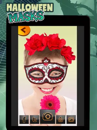 Tangkapan 5 Halloween Máscaras Y Disfraces Pegatina Cámara iphone