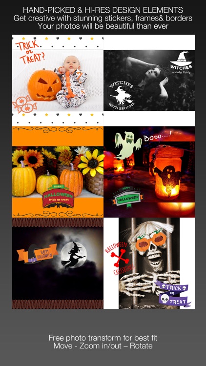 Trick or Treat Cam - Happy Halloween Background, Frame & Sticker