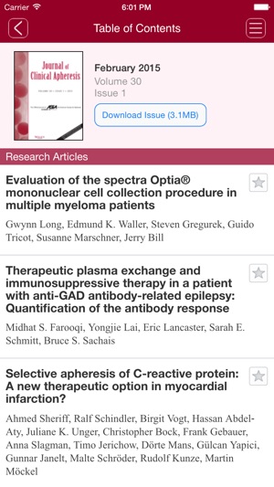 Journal of Clinical Apheresis(圖1)-速報App