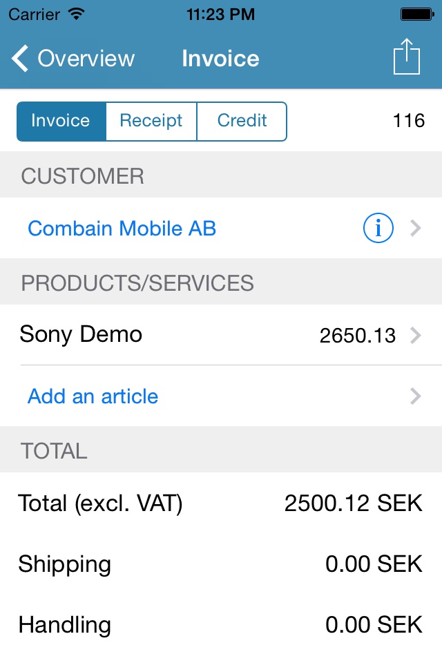 Faktura - Invoice Mobile screenshot 2