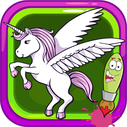 Colouring Books For Kids Game Unicorn Evolution iOS App