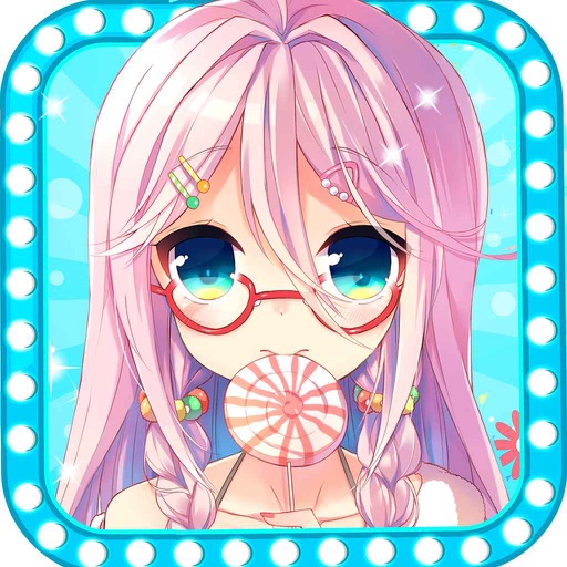 Design Anime Girl - Comics Beauty Makeup Salon Icon