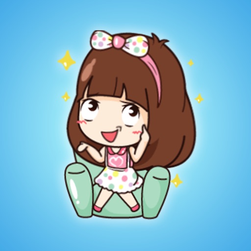Cute Girl Sticker icon