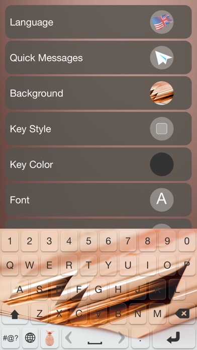 Rose Gold Keyboard Theme Pro screenshot 3