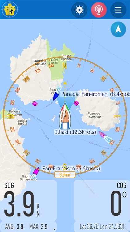 OnCourse - boating & sailing nav (mAIS)