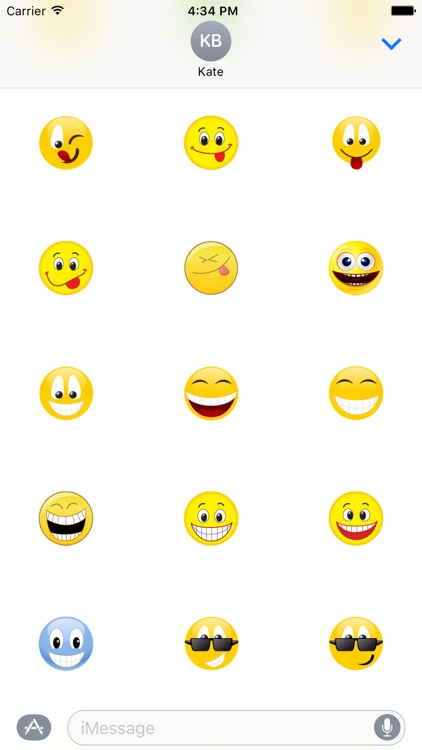 Happy Smilies "Big Smile Stickers" for iMessage screenshot-4