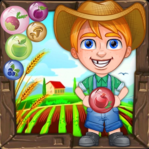 Farmer Bubble Shooter : Pop Farm Fruit Bubbles Icon