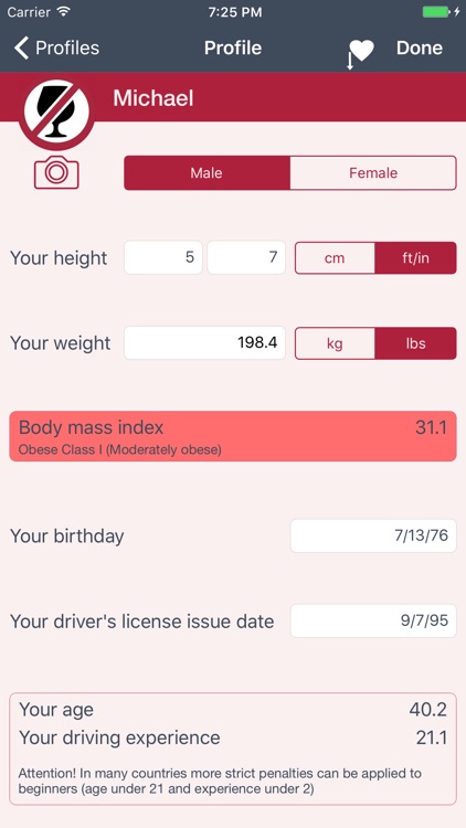 Drinking Calculator