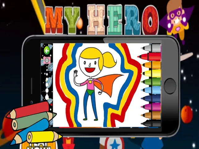 Skærmbillede 2 Super Power Girls Mom&Dad Family coloring book fun starter game iphone
