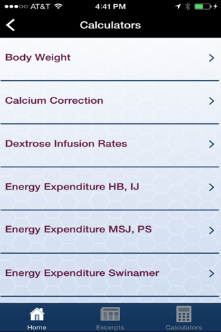 A.S.P.E.N. Clinical App screenshot 2