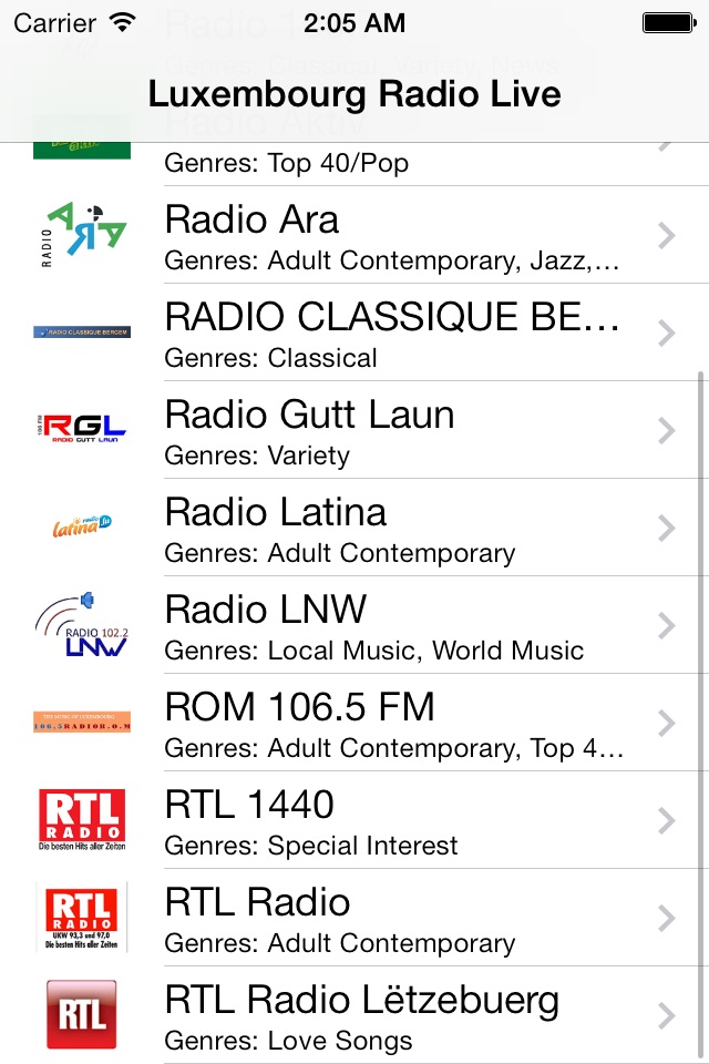Luxembourg Radio Live Player (Lëtzebuerg) screenshot 2