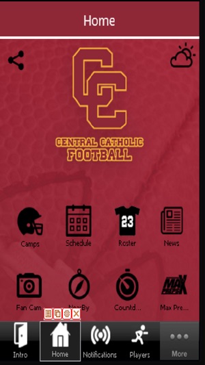 Central Catholic Football App.