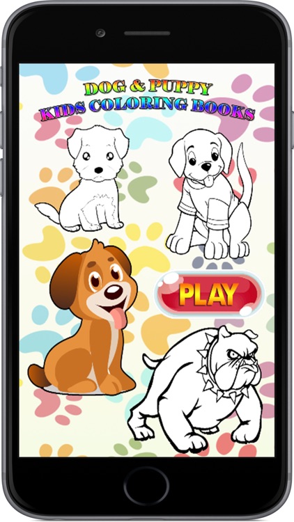 Puppy Dog Kids Coloring Books Page - Learning Game for Toddlers